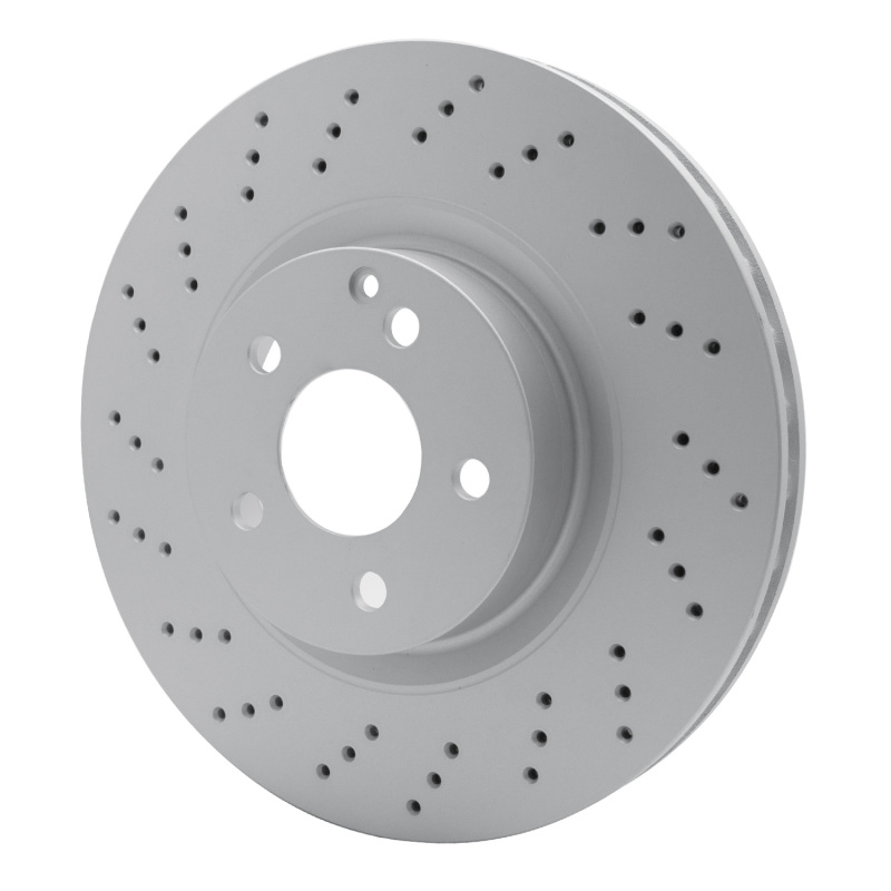 Mercedes-Benz S550 Brake Rotor (1) - Front - R1 Concepts - GeoSPEC Coated, Drilled - `07-`13